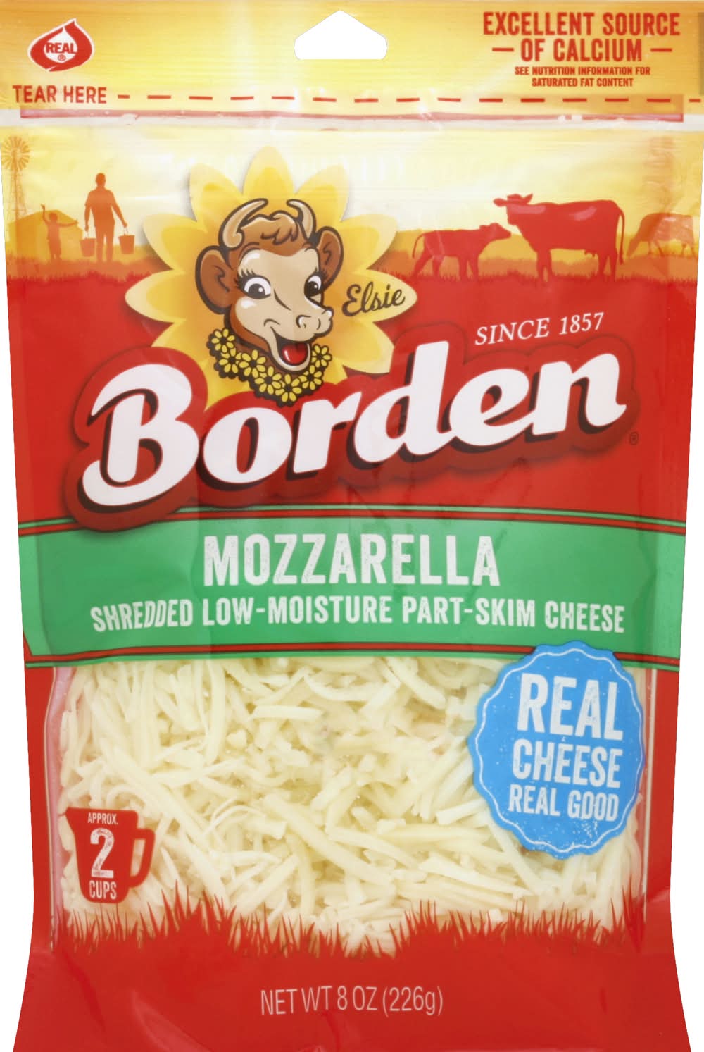 Borden Shredded Mozzarella 8 oz