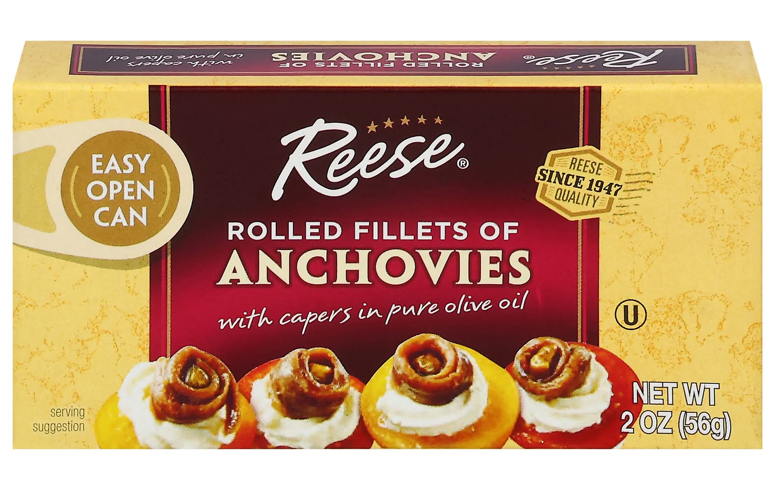 Reese Rolled Fillets of Anchovies 2 oz