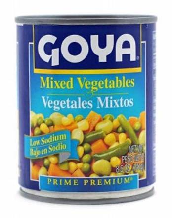 Goya Mixed Vegetables Low Sodium / Vegetales Mixtos Bajo en Sodio 8.5 oz