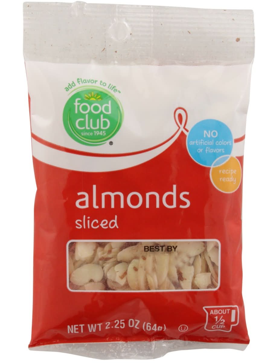 Food Club Sliced Almonds 2.25 oz
