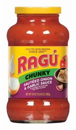 Ragu Sauteed Onion & Garlic Chunky Sauce 24 oz