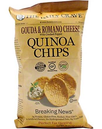 The Daily Crave Gouda & Romano Cheese Quinoa Chips 4.25 oz