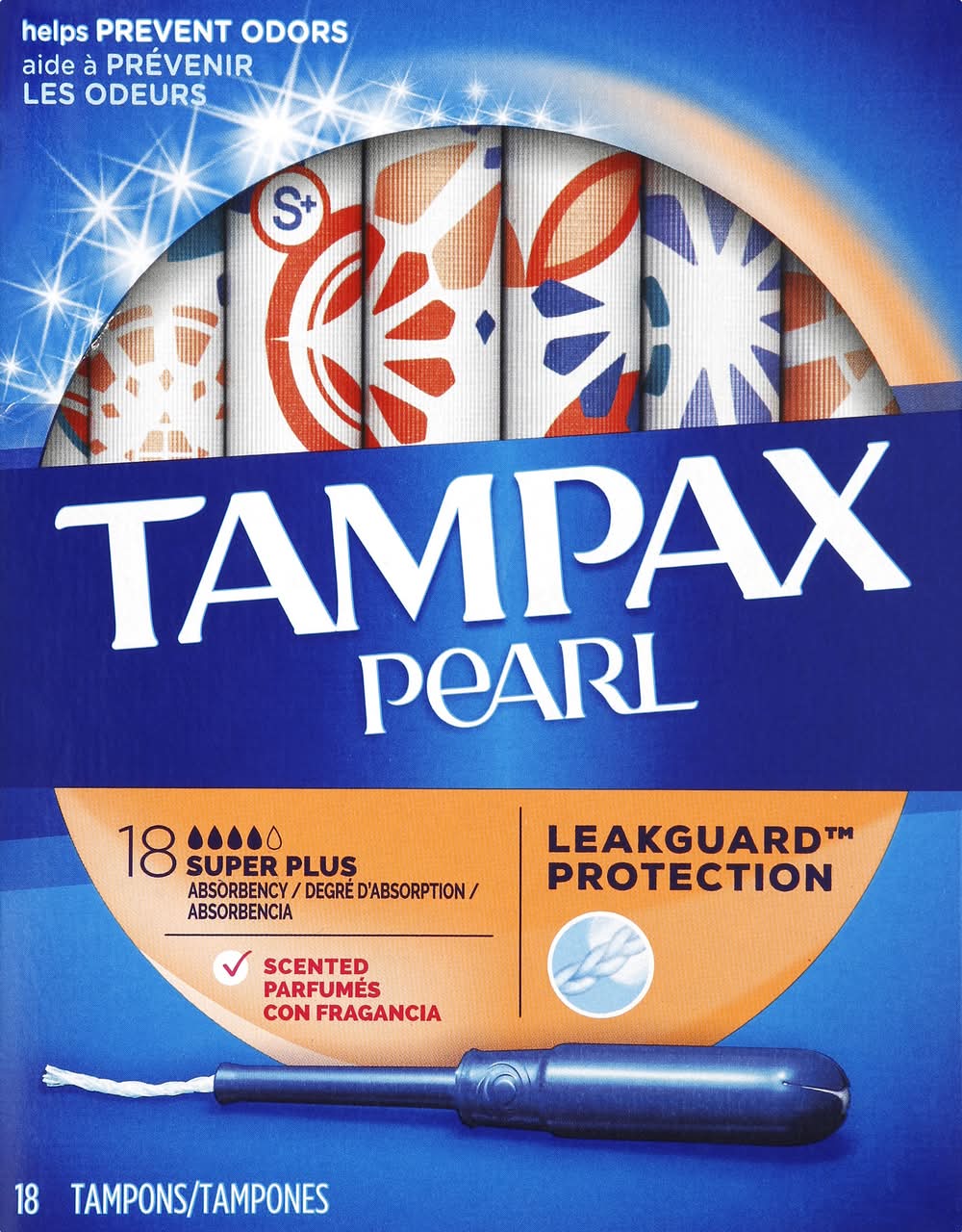 Tampax Pearl Super Plus Tampons 18 ct