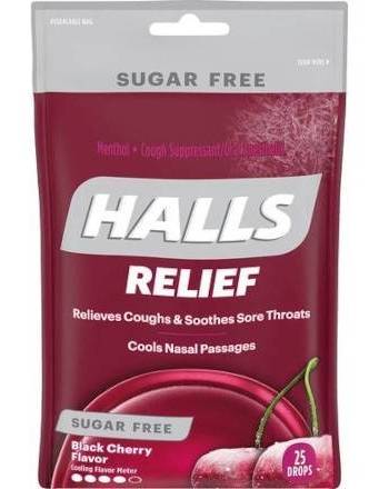 Halls Relief Sugar Free Black Cherry