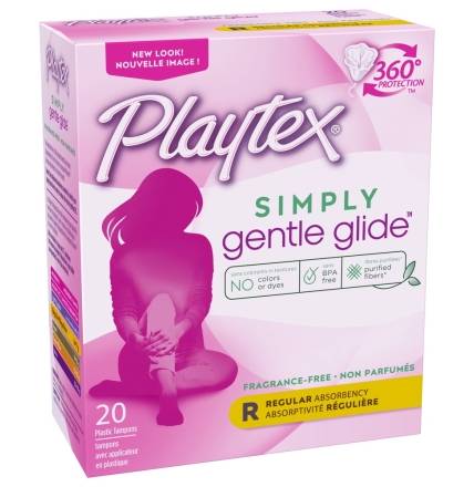 Playtex Simply Gentle Glide Regular Tampons 20 ct