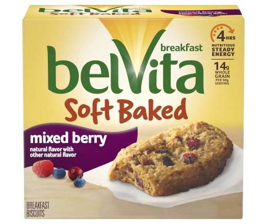 BelVita Soft-Baked Crackers Mixed Berry Breakfast Biscuits 8.8 oz