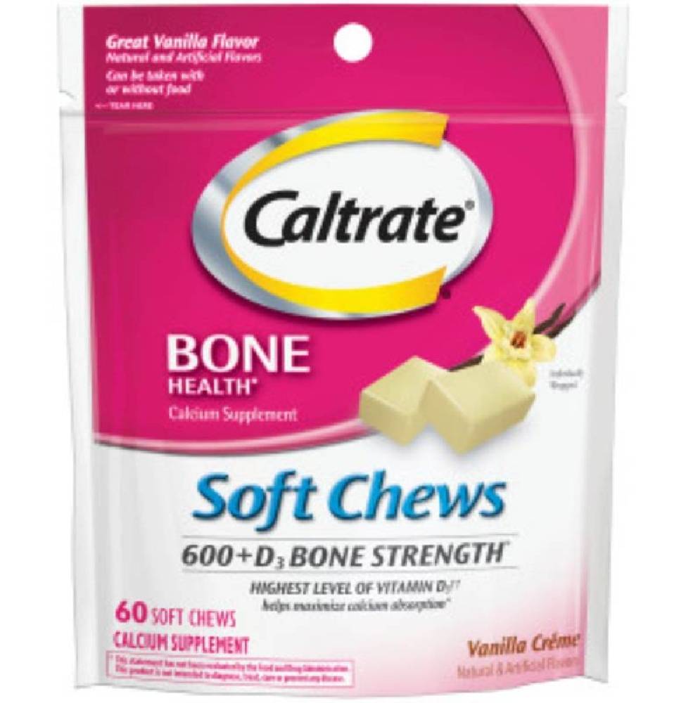 Caltrate Soft Chews Vanilla 60 ct