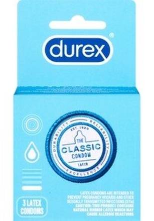 Durex Classic Latex Condoms 3 ct