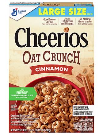 Cheerios Oat Crunch Cinnamon 18.2 oz