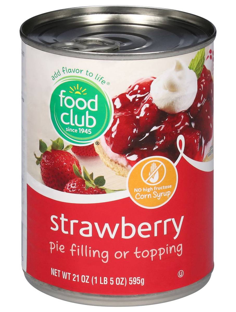 Food Club Strawberry Pie Filling or Topping 20 oz