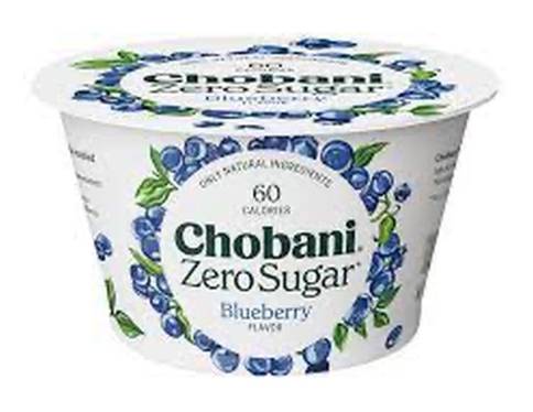 Chobani Zero Sugar Yogurt Blueberry 5.3 oz