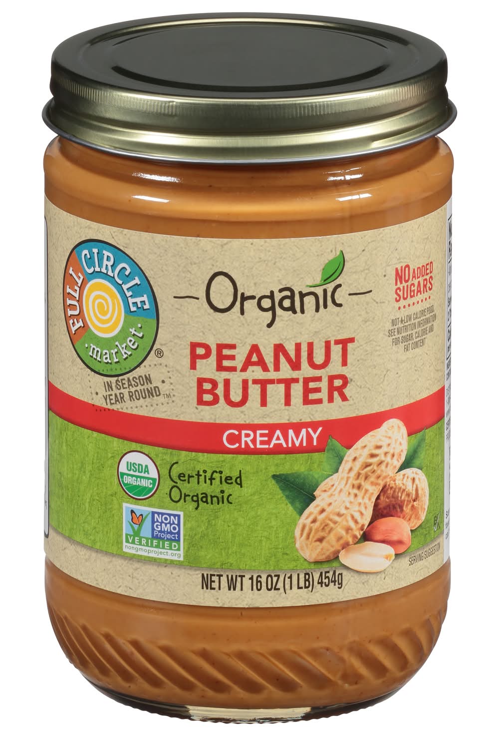 Full Circle Organic Creamy Peanut Butter 16 oz