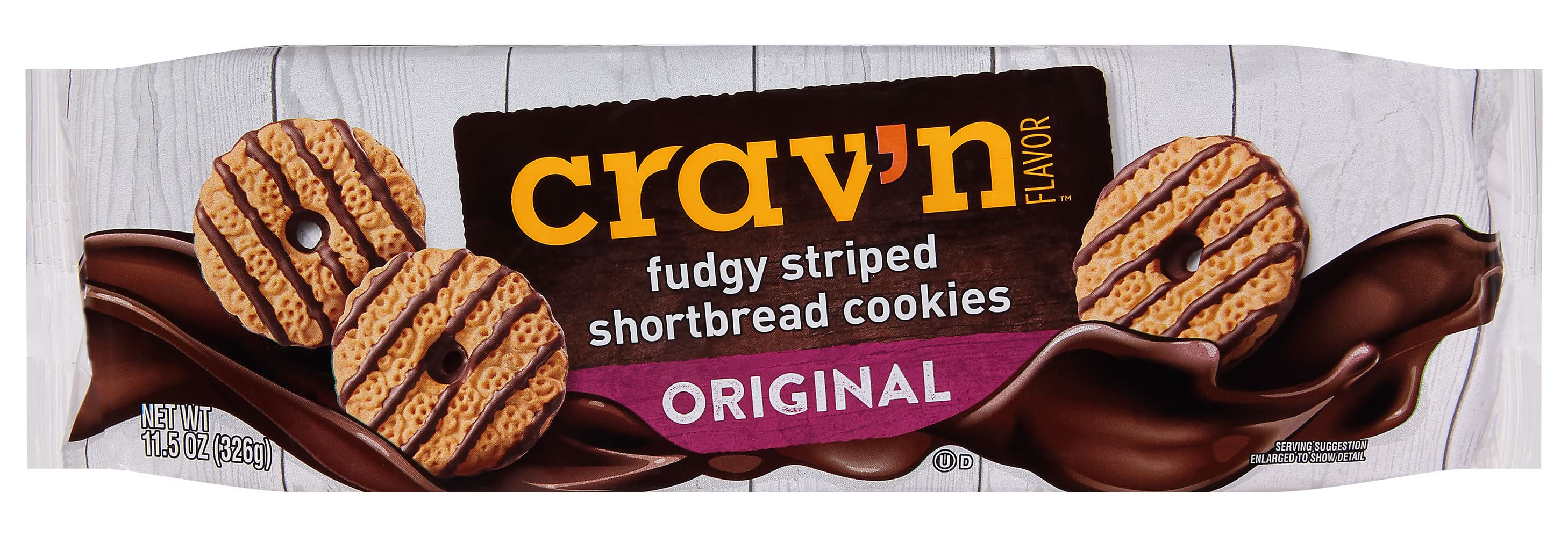 Crav’n Fudgy Striped Shortbread Cookies 11.5 oz