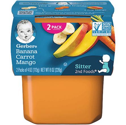 Gerber Banana Carrot Mango for Sitter 2-4 oz