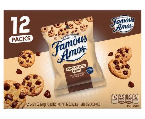 Famous Amos Chocolate Chocolate Bite Size Cookies 12-1 oz