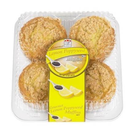 Cafe Valley Bakery Lemon Poppyseed Muffins