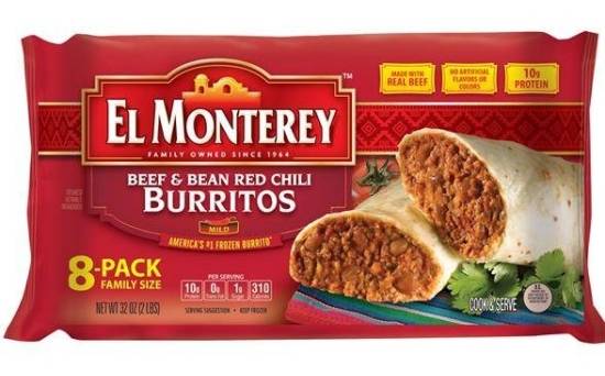 El Monterey Beef & Bean Red Chili Burritos