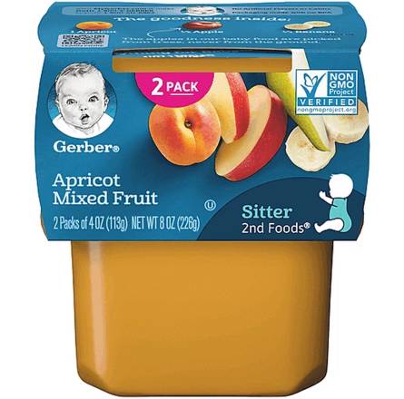 Gerber Apricot Mixed Fruit for Sitter 2-4 oz