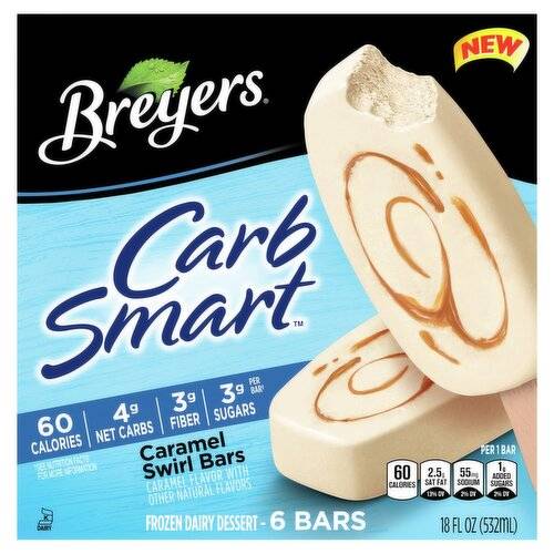 Breyer’s Carb Smart Caramel Swirl Bars 6 ct 