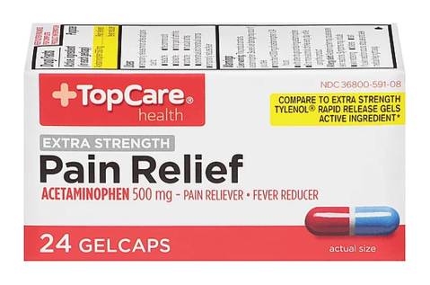 Top Care Health Extra Strength Pain Relief 24 gelcaps