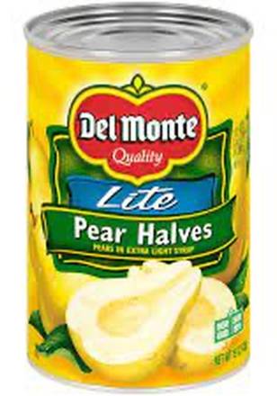 Del Monte Lite Pear Halves in Extra Light Syrup 15 oz