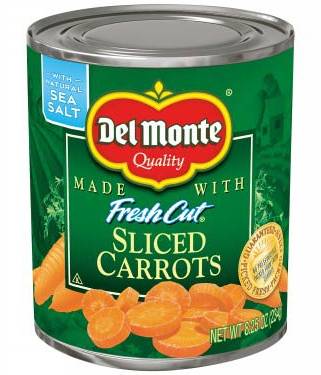 Del Monte Sliced Carrots 8.25 oz