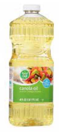 Food Club Canola Oil 40 oz