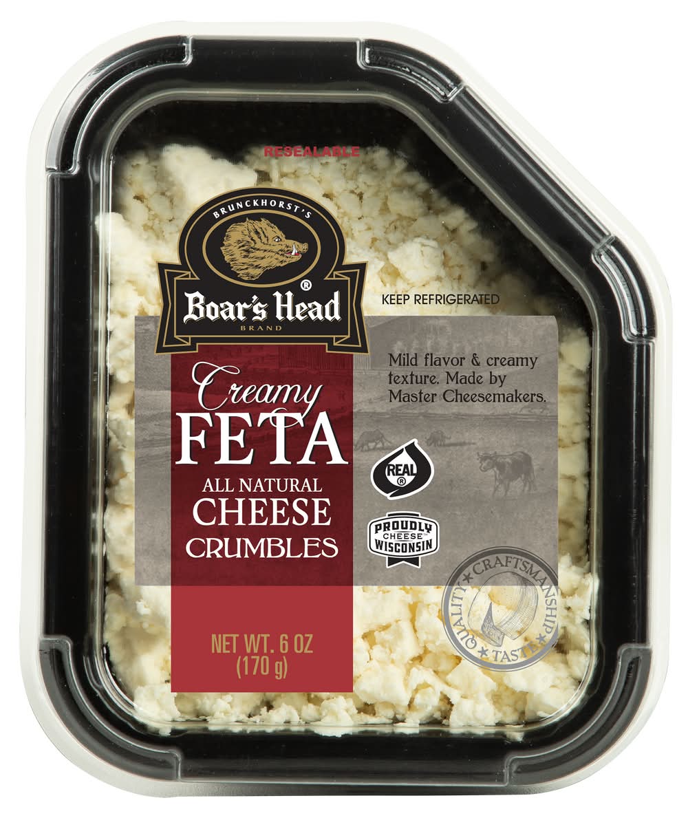 Boar's Head Creamy Feta Cheese Crumbles 6 oz