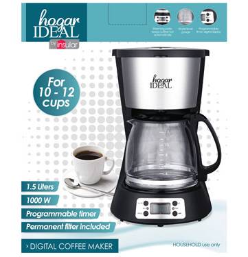 Hogar Ideal Cafetera Digital 10-12 tazas