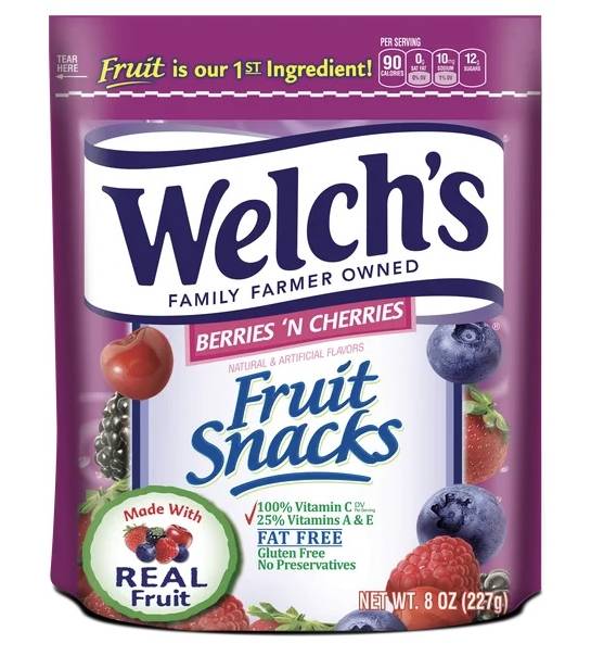 Welch’s Fruit Snacks Berries’n Cherries 8 oz