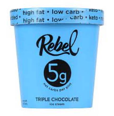 Rebel Triple Chocolate Ice Cream 16 oz