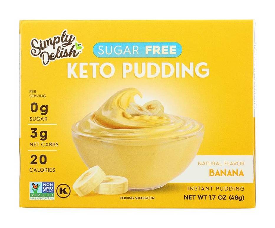 Simply Delish Banana Keto Instant Pudding Sugar Free 1.7 oz