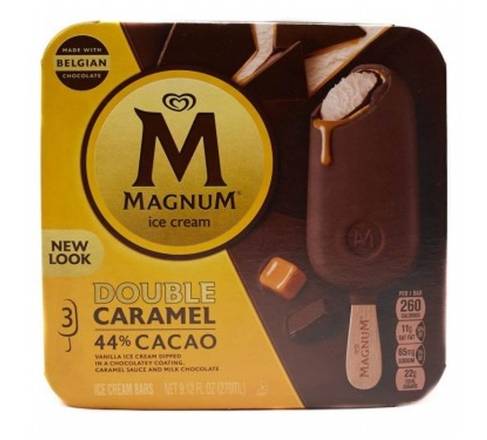 Magnum Double Caramel 44% Caco Ice Cream Bars 3 ct