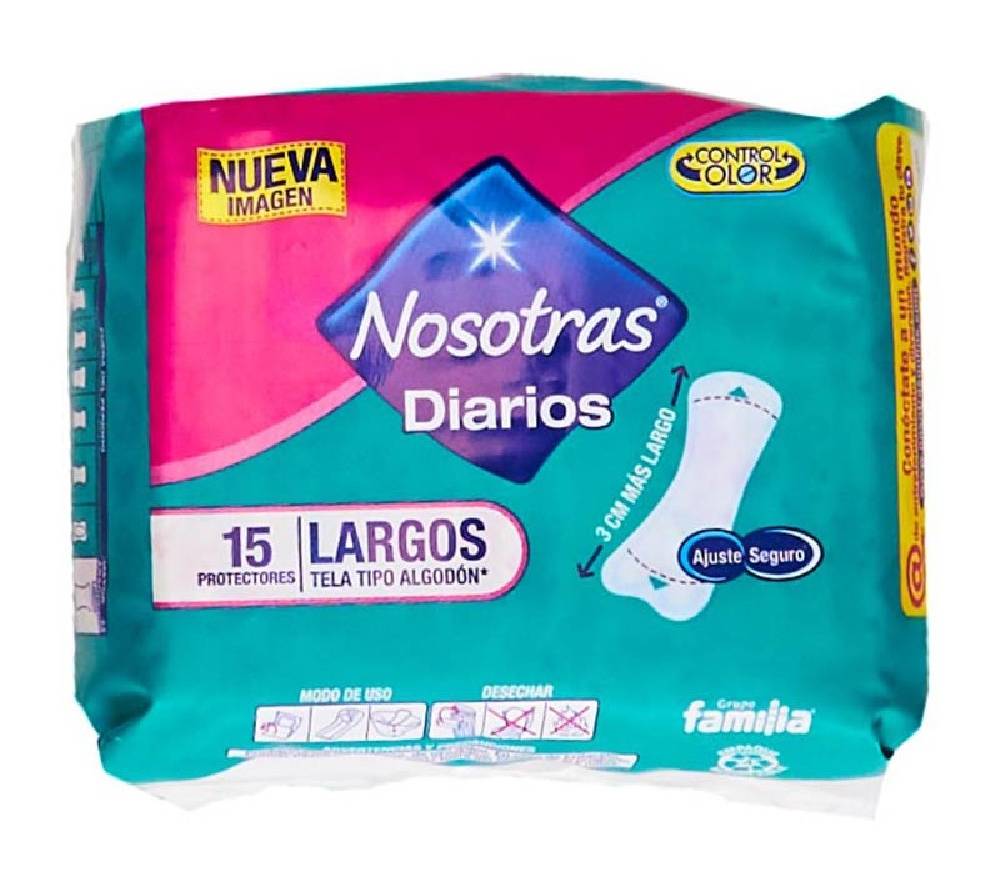Nosotras Pantiliner Diarios Long 15 ct