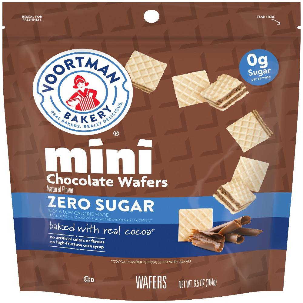 Voortman Bakery Chocolate Wafers Mini Sugar Free 6.5 oz