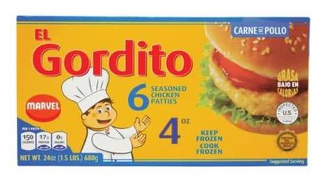 El Gordito Chicken Patties 6 ct