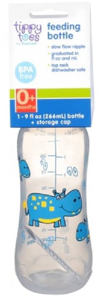 Tippy Toes Feeding Bottle Hippo Themed 9 oz