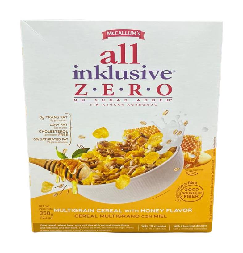 McCallum's All Inklusive Zero Multigrain Cereal with Honey Flavor