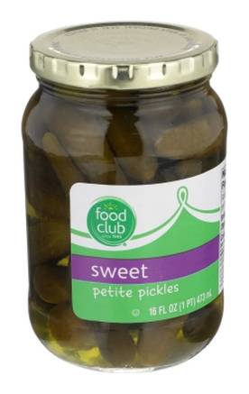 Food Club Sweet Petite Pickles 16 oz