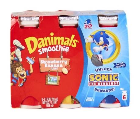 Danimals Smoothies Strawberry Banana 6-3.1 oz