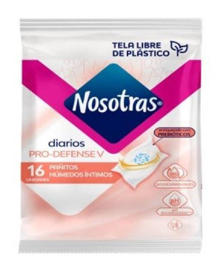 Nosotras Pañitos Humedos Prebioticos 16 ct