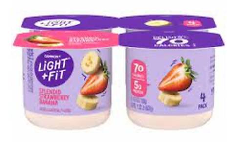 Light + Fit Splendid Strawberry Banana 4-5.3 oz