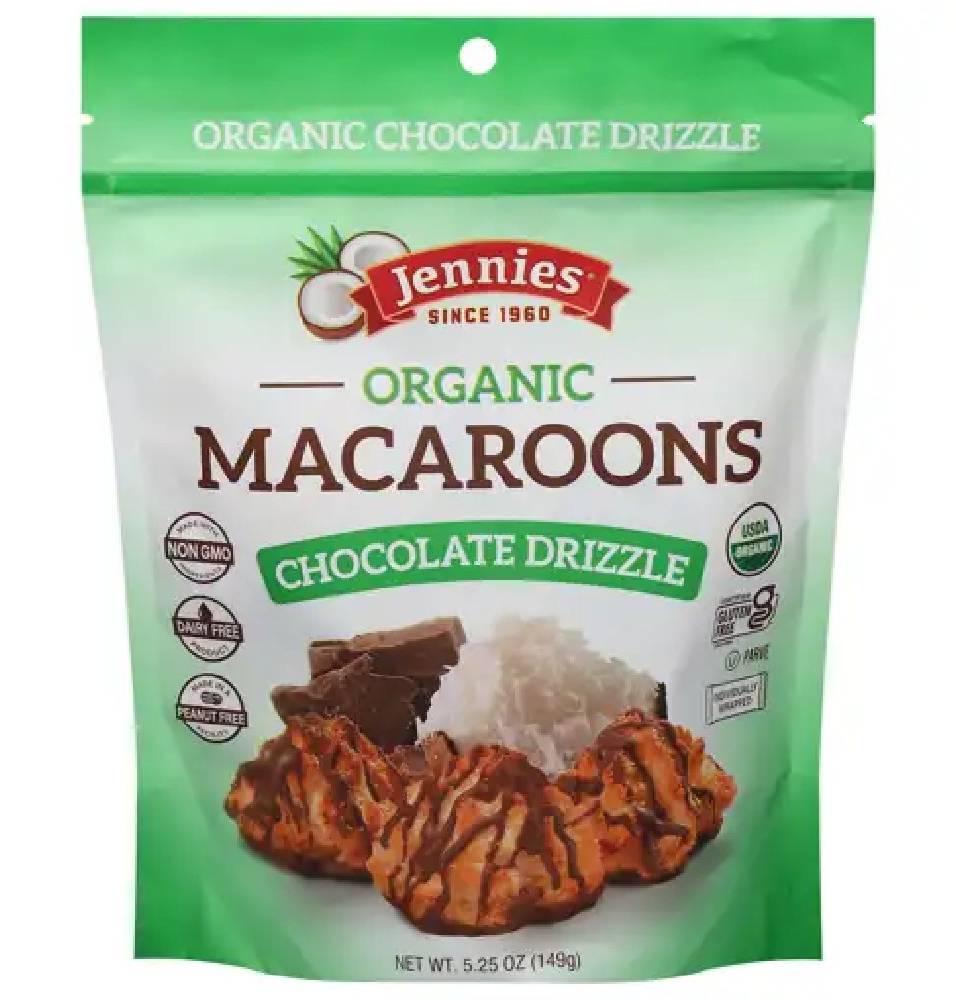 Jennie’s Organic Macaroons with Chocolate Drizzle 5.25 oz