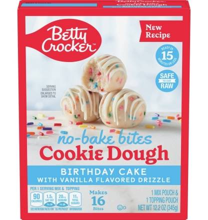 Betty Crocker No-Bake Cookie Dough Bites Birthday Cake 12.2 oz