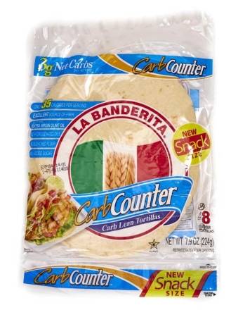 La Banderita Carb Counter 6" Soft Taco Snack Size Tortillas 8 ct