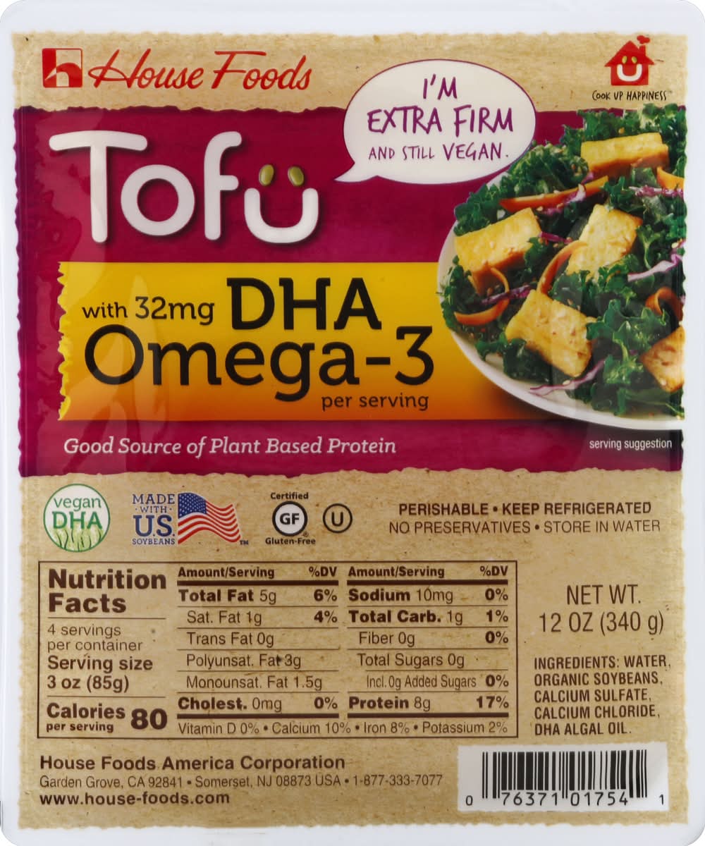 House Foods Extra Firm Tofu with DHA Omega-3 12 oz