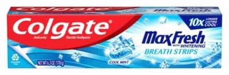 Colgate Max Fresh with Whitening Breath Strips Cool Mint 6.3 oz