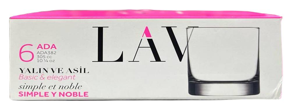 LAV Glass Cups 6 ct
