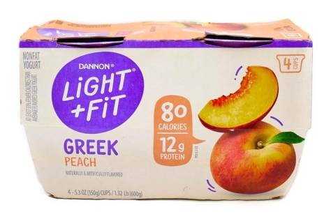 Light + Fit Greek Peach Yogurt 4-5.3 oz