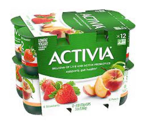 Activia Strawberry-Peach 12-4 oz